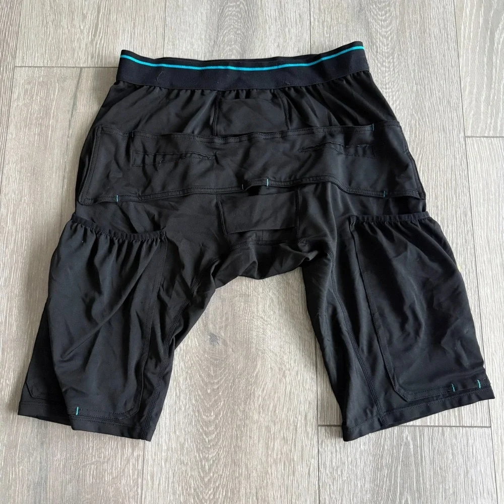CathWear Unisex Black‎ Catheter Leg Bag Underwear Discreet Support Shorts Size L